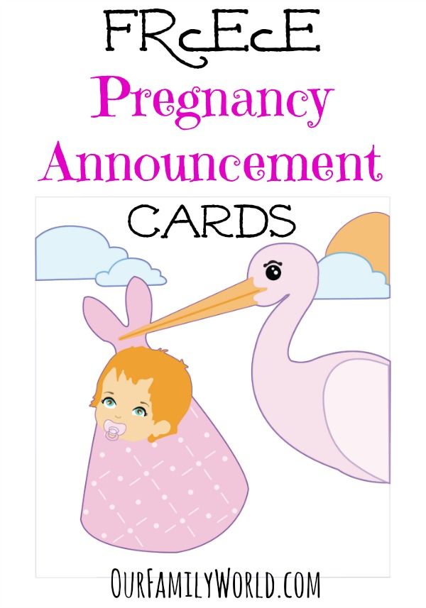 Pregnancy Announcement Cards Free Download